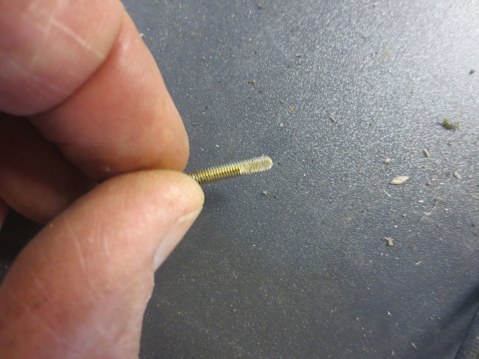 End flattened off to fiw into the solder better