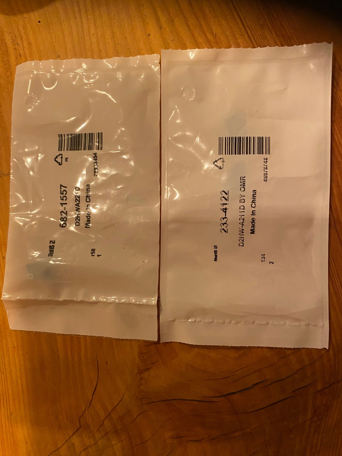The part numbers