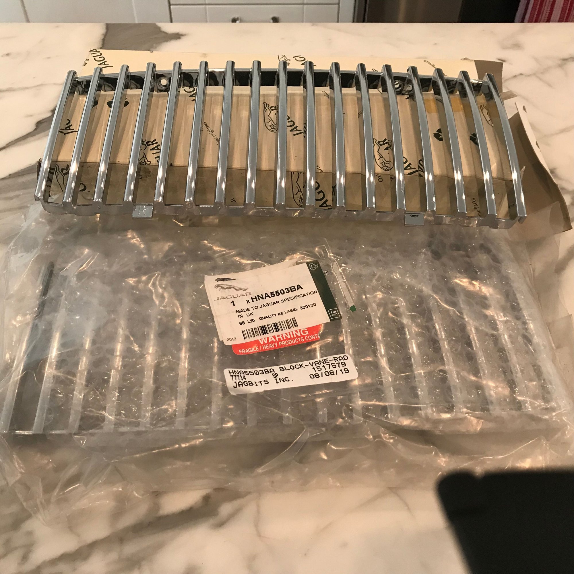 Exterior Body Parts - 1995-1996 XJ Grill Inserts Chrome - Used - 1995 to 1997 Jaguar XJ - Miami Shores, FL 33161, United States