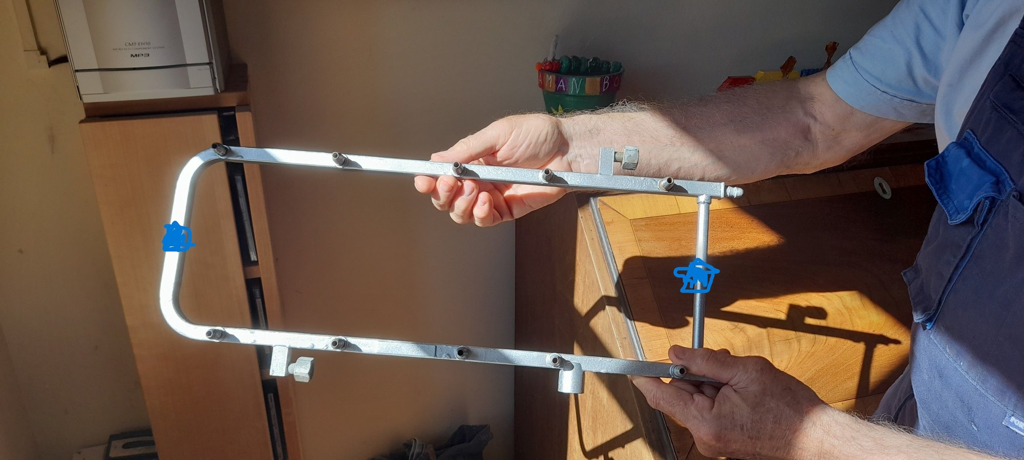 It would need about an inch welded in a shown in blue
