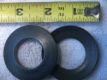 1 set of self aligning washers. Curved faces for each set face each other. Flat faces of each pair face out