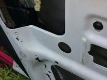 I have unhooked door lock button control rod, and handle control rod
