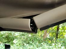 Left side convertible fold point showing guide pin