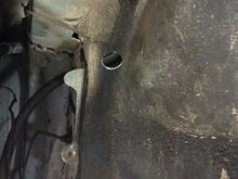 Hole for hood latch problem.