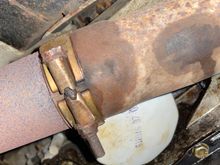 Next connection, by the oil filter.