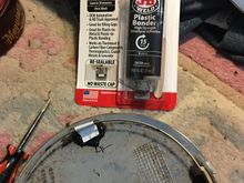 I used this stuff to repair the black plastic, front  inner wheel wheel covers on my ‘87 BMW. Hope it works on this. 