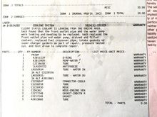 WP replacement 3/17 with part numbers.