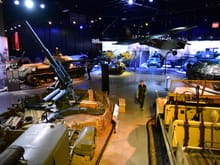 The half-track on the right was used in the movie "The Dirty Dozen"