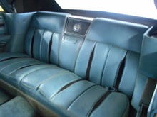 The back seat in process of being softened, with armrest, and replaced speaker. It was still working after almost 50 years. Call me cautious.