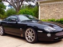 2005 XKR Coupe Ebony/Ivory with Clear Side Marker Lights and Clear Repeaters