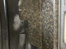 Removed sound insulation. Ground off “nubs”