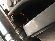The edge foam weather seal type seal in the lower cabin air box. LHS of car and the box.