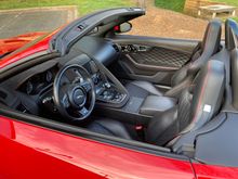 Black interior with red stitching