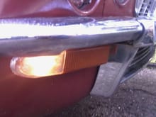 front light by indicator on with 'side light' selector engaged.