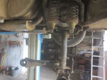 Disc on, caliper on, ready for exhaust and driveshaft to be fitted