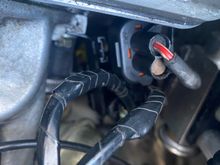 These connectors are next to the broken hose