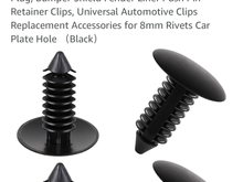 License Plate Hole Plugs on Amazon - Sized for #6 to #8 screw.