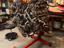 Engine in the workshop