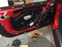 custom speaker trim to mount the Focal 3 way system (woofer)