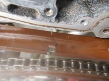 Cracked slipper guide and failure of the left (passenger side) primary timing chain tensioner