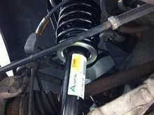 This is a picture of the Arnott C-2290 Rear Coil Spring installed in one of Arnott's test cars.