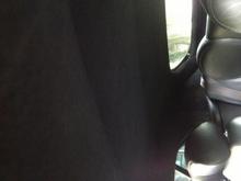 Used duplicolor fabric spray to paint stained headliner black. Looks like suede! Holds up perfectly.