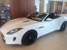 Our new Jag on the showroom floor