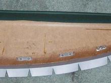 Bird-beaks and slits cut in vinyl