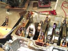 This is the Crank Shaft not a bearing. some gaulling has taken place and lobe will definately have yo be polished. No scratches or scars. YEAH!!!!