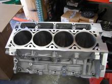 The LS7 is a beautiful engine - its all aluminum block with steel sleeves is an incredible piece and is very strong and light weight.  This shows the freshly honed cylinders enlarged from 7.1 liters to 7.2 liters to accommodate Mahle light weight racing pistons.