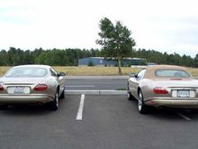 I never expected to see an XK8 from CA parked next to an XK8 from VA in a parking lot in Flagstaff, AZ.
