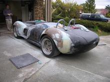 With a bit more shaping and sanding, the rear quarter was starting to look good...yes?  well, maybe not, but after several very long chilly days, we decided it looked better!