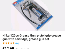 Ebay grease gun for the rear u joints. Worked easily and came with its own grease cartridge