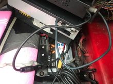 As presently connected by me - ISO to loom, single leads from nav and CD changer to amp above.