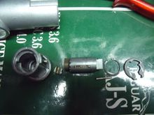 A close up of the lock cylinder.