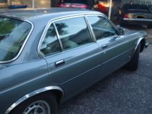 Sorry for the blur, but you can see how it gets "blue" from this angle. That's its big brother XJS top right.