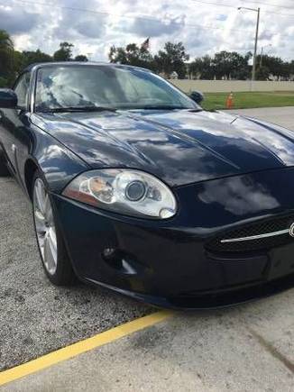 Wife's classy navy XK convertible.