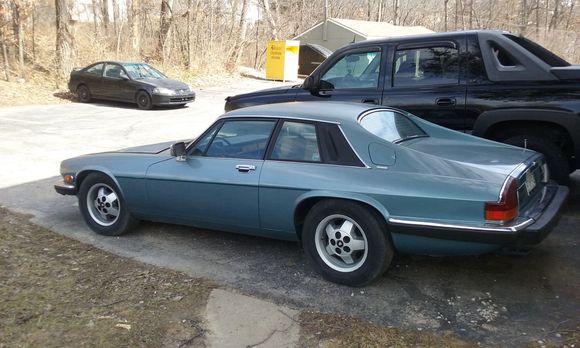 My 1982 XJS next to my 2005 Avalanche.
