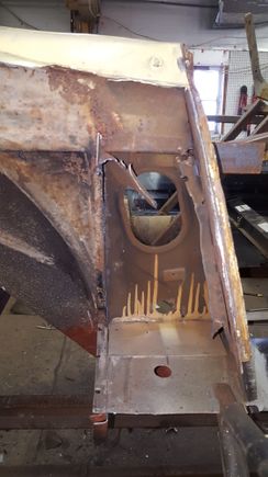 bare metal inside no wonder it rusted