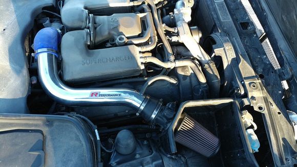 Mina Gallery intake with K&N filter and homemade shroud