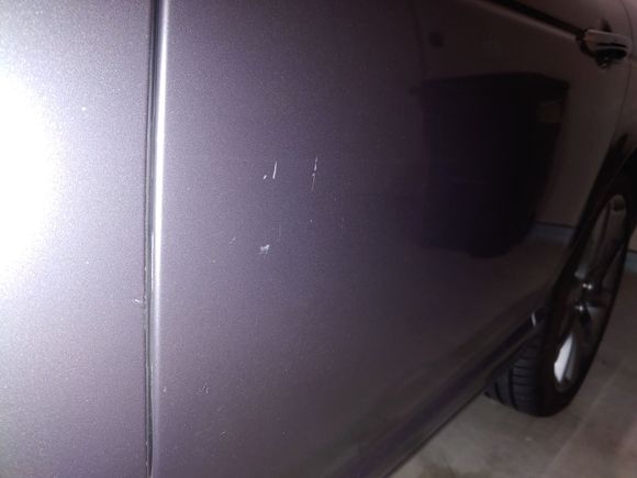 scratches on driver side rear door