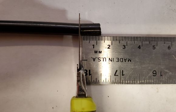 Cut 12mm with tube on bench for accurate slice.