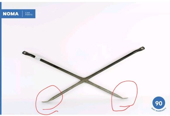 Non Supercharged version. Two circled are up top bolted into the frame.