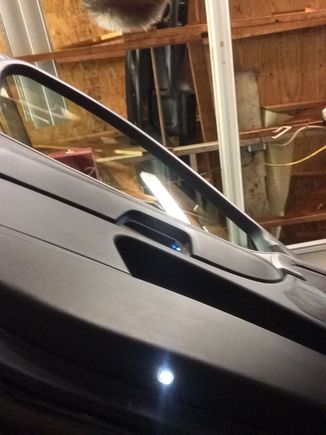 Here is the under side of the door card installed. Very clean.