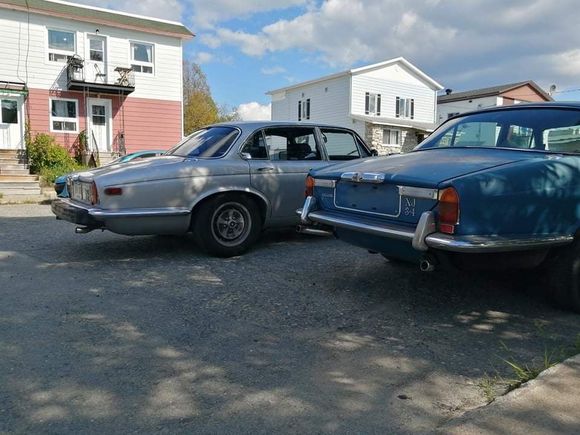 With the parts car (blue one)