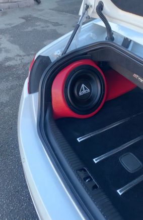 Fiberglass 10” subwoofer enclosure to save. Trunk Space