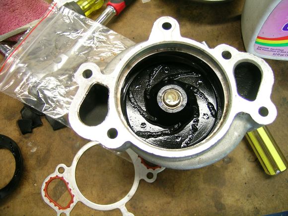 Old pump with plastic impeller
