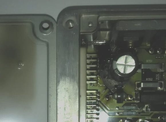 Blown capacitor in ECM. Feb 2016.