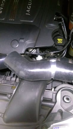 On the early TCP intake the 5/8 vacuum line is plummed into the right intake hose while in the updated version it's plummed into it' own metal sleeve.