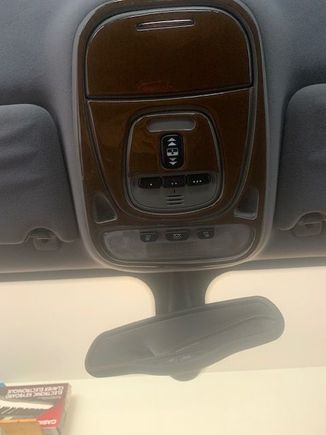 lights, roof/garage console after